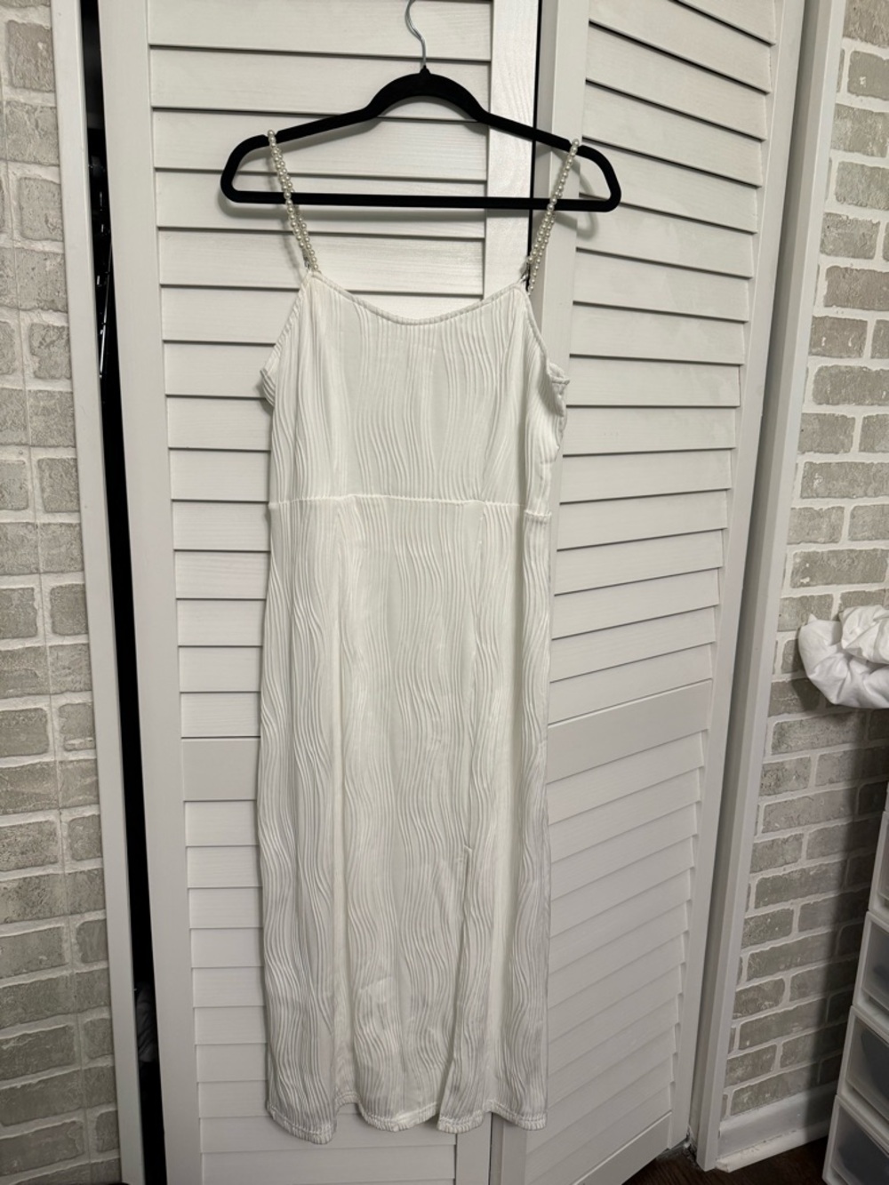 Mango Cream Spaghetti-Strap Midi Dress - Picture 2 of 4
